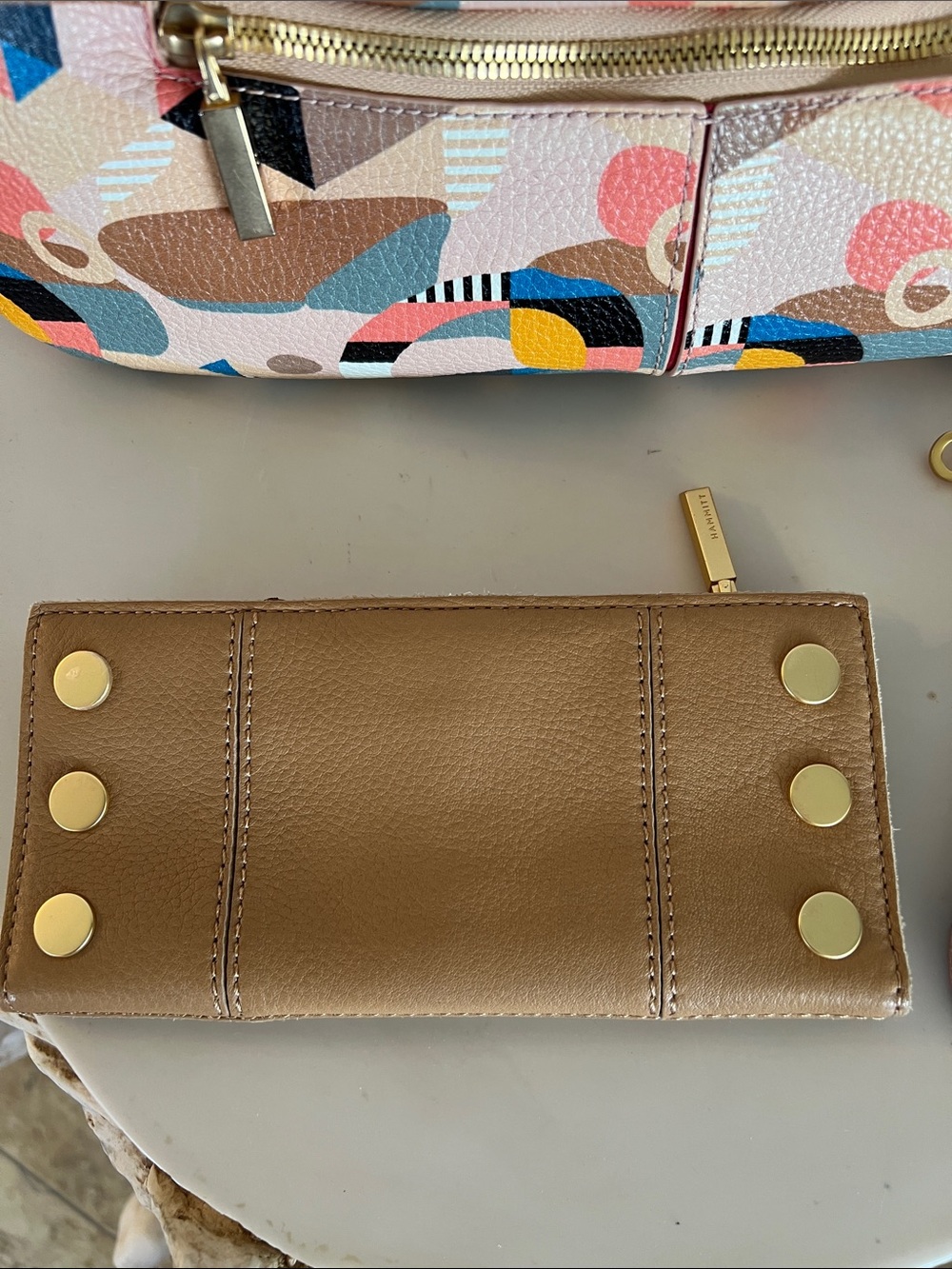 Hammitt Becker Multicolor Geometric Print Shoulder Bag and Hammitt wallet - Picture 11 of 15